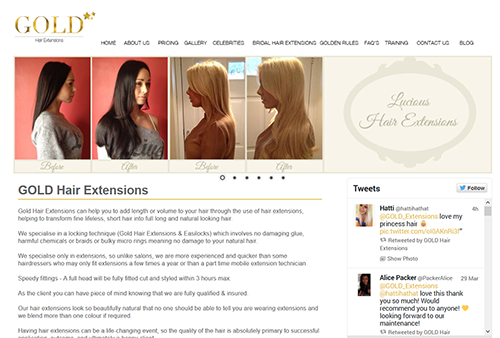 Gold Hair Extensions